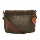 Wholesale dark brown large cross body bag from back