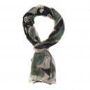 Wholesale abstract flower print lightweight scarf in navy