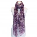 LS169 -PK12 LADIES LILAC STRIPE/ABSTRACT SCARF