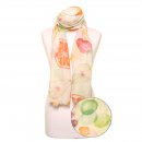 LS181 -PK12 LADIES LIGHT WEIGHT FRUIT PRINT SCARF