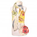 LS186 -PK12 LADIES LIGHT WEIGHT FLOWER PRINT SCARF