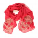 Wholesale ladies skye diamonte lightweight scarf in red