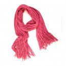 Wholesale ladies natalie deco red knitted lightweight scarf