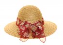 Wholesale ladies straw with red scarf