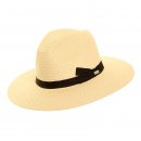 Wholesale straw fedora with black coloured band