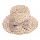 Wholesale blue ladies straw hat with feather print band