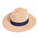Wholesale adults unisex natural straw fedora with ribbon band