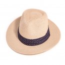 Wholesale mens straw fedora with pattern band