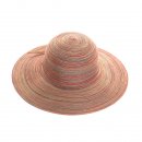 Wholesale womens wide brim multi-coloured straw hat