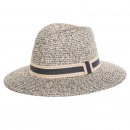 Bulk grey straw fedora hat with ribbon band