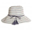 Wholesale blue coloured hat with tassel band