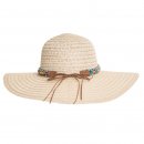 Ladies straw hat with detail band available for wholesale purchase