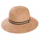 Wholesale ladies short brim straw hat in tan colours