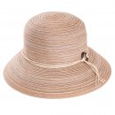 Wholesale ladies natural crushable straw hat with detailed band