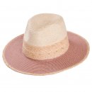 Wholesale ladies straw/raffia fedora hat