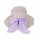 S429PS- LADIES PASTEL STRAW FEDORA HAT WITH RIBBON BAND