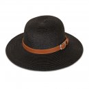 S476- LADIES SHORT BRIM STAW HAT WITH DETAIL BAND