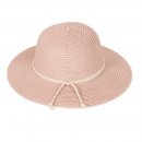 S478- LADIES SHORT BRIM STRAW HAT WITH DETAIL BAND