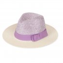 S490-LADIES STRAW FEDORA