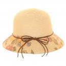 S538- PK OF 6 SHORT BRIM STRAW HAT WITH DETAIL CROWN