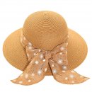 S541- PK OF 12 SHORT BRIM STRAW HAT WITH HESSIAN BAND