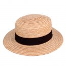 Wholesale straw boater with black band
