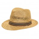 Wholesale childs straw trilby with brown band