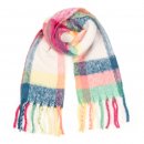 Wholesale ladies oversized scarf with large multicoloured checks