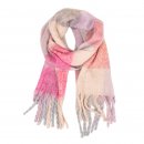SCARF107-PK OF 6- LADIES OVERSIZE SCARF WITH LARGE CHECK