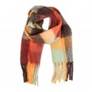 SCARF109-PK OF 6- LADIES OVERSIZE SCARF WITH LARGE CHECK