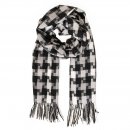 SCARF127 - LADIES OVERSIZED DOG TOOTH SCARF