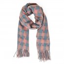 SCARF128 -LADIES OVERSIZED DOG TOOTH SCARF
