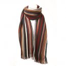 SCARF130- PK OF 12- MENS STRIPE COLOUR SCARF