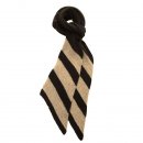 Wholesale ladies black and beige knitted scarf with lurex