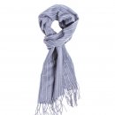 Wholesale mens blue striped check scarf