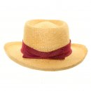Wholesale womens luxury straw wide brim hat with large red bow