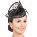 Wholesale sinamay fascinator with feather flower in ivory
