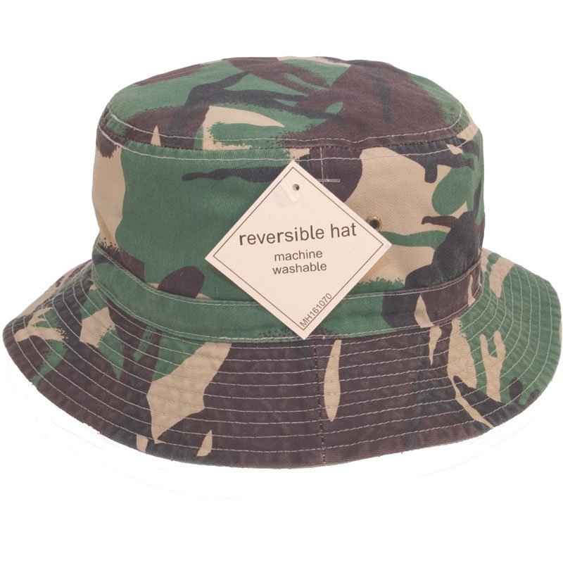 Wholesale camouflage hats-A153-Green camo reversible hat