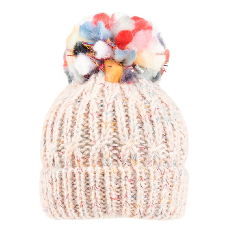 ladies navy bobble hat