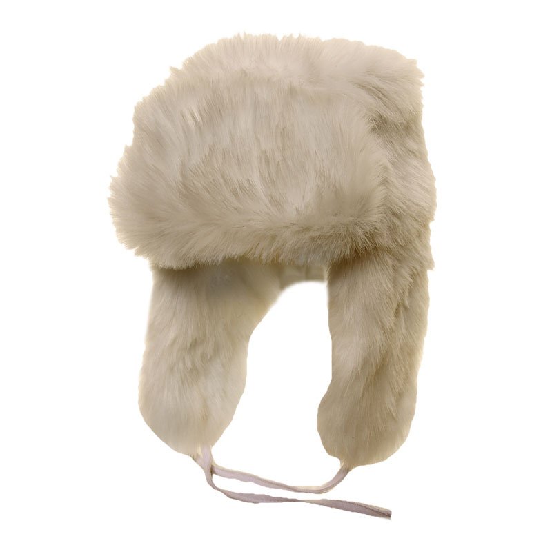 womens white trapper hat