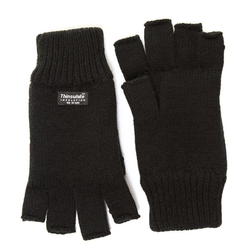 Wijden Kreet heilige Ga31/b - zwarte thinsulate vingerloze handschoenen